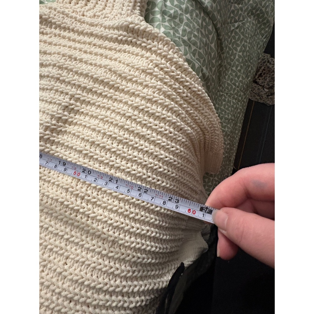 American Eagle Cream‎ Chunky Knit Oversized Sweater Top Womens Small - Picture 7 of 7